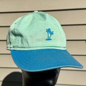 Vans Blue adjustable hat light blue baseball cap with palm trees